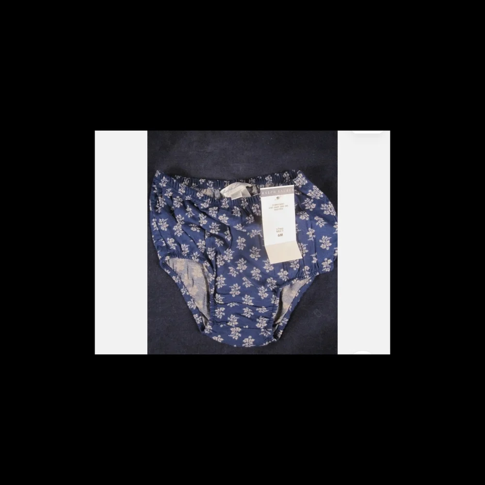 Ralph Lauren Blue Floral Kids Dress Set With Matching Bottoms Sz 9 Months